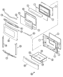 DOOR / DRAWER (STL) Diagram and Parts List for JGS8850ADS  Jenn-Air Range
