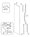 FREEZER OUTER DOOR Diagram and Parts List for PSB2151GRQ  Maytag Refrigerator