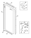 Part Location Diagram of 61005633 Whirlpool PANEL, F.F. DOOR (WHT)