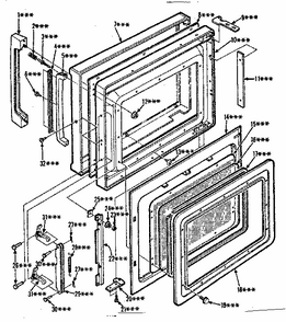 Door Parts Diagram and Parts List for 8504428190  Kenmore Microwave