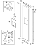 FREEZER OUTER DOOR Diagram and Parts List for JCD2389GTW  Jenn-Air Refrigerator