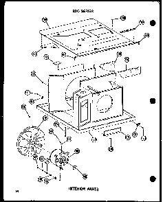 Interior Parts Diagram and Parts List for 212D-3JM P54655-43R Amana Air Conditioner