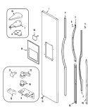 FREEZER OUTER DOOR (JSD2789HEB / W) Diagram and Parts List for JSD2789HEW  Jenn-Air Refrigerator