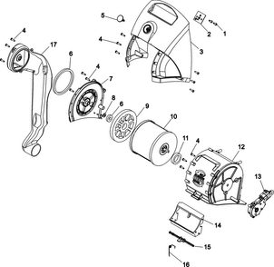 Filter Assembly Diagram and Parts List for U8341-900  Hoover Upright Vacuum