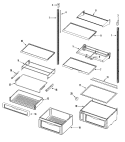SHELVES & ACCESSORIES (FRESH FOOD) Diagram and Parts List for JS42FWDWDA  Jenn-Air Refrigerator