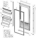 FRESH FOOD DOOR Diagram and Parts List for JS42FWDWDA  Jenn-Air Refrigerator
