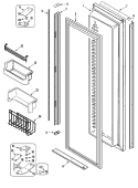 FREEZER DOOR Diagram and Parts List for JS48FBFXDA  Jenn-Air Refrigerator