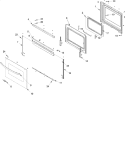 OVEN DOOR Diagram and Parts List for ACF3325AB PACF3325AB1 Amana Range