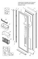 FREEZER DOOR Diagram and Parts List for JS48CSDWDA  Jenn-Air Refrigerator