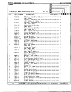 Freezer Compartment Page 2 Diagram and Parts List for 17694  Maytag Refrigerator