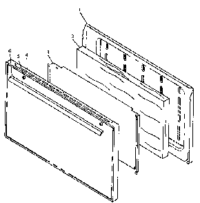 Oven Door Assembly Diagram and Parts List for RLN381UL P1143084NL Caloric Range