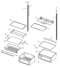 SHELVES & ACCESSORIES (FRESH FOOD) Diagram and Parts List for JS48FBDBFA  Jenn-Air Refrigerator