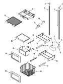 SHELVES & ACCESSORIES (FREEZER) Diagram and Parts List for JS48FSFXFA  Jenn-Air Refrigerator