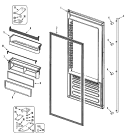 FRESH FOOD DOOR Diagram and Parts List for JS48SEDBDA  Jenn-Air Refrigerator