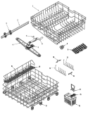 TRACK & RACK ASSEMBLY Diagram and Parts List for MDBF550AWB  Maytag Dishwasher