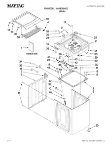 Part Location Diagram of W10374149 Whirlpool TECH SHEET