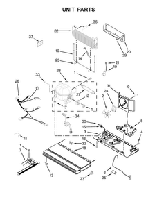 Unit Parts Diagram and Parts List for MFI2269DRE00  Maytag Refrigerator