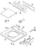 TOP Diagram and Parts List for LAT2600AAE  Maytag Washer