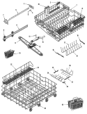 TRACK & RACK ASSEMBLY Diagram and Parts List for MDBH970AWB  Maytag Dishwasher