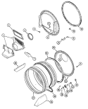 TUMBLER Diagram and Parts List for MDE2600AZW  Maytag Dryer