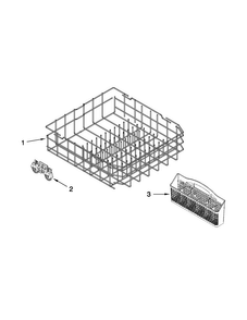 Lower Rack Parts Diagram and Parts List for MDC4809PAW1  Maytag Dishwasher