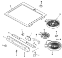 CONTROL PANEL / TOP ASSEMBLY Diagram and Parts List for MES5870ACW  Maytag Range