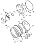 Part Location Diagram of 312525 Maytag HUB F/LINT SCREEN RETAINER