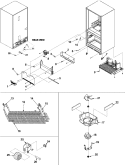 EVAPORATOR AREA & ROLLERS Diagram and Parts List for ARB2214CSR PARB2214CS1 Amana Refrigerator