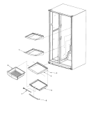 DELI AND REF SHELF Diagram and Parts List for XRSS264BW PXRS264BW0 Amana Refrigerator