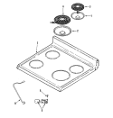 TOP ASSEMBLY Diagram and Parts List for MER5530BGW  Maytag Range