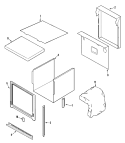 BODY Diagram and Parts List for JJW9530CCS  Jenn-Air Wall Oven