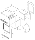 BODY Diagram and Parts List for JJW9630CCB  Jenn-Air Wall Oven