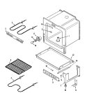 OVEN / BASE Diagram and Parts List for CER1360BGW  Magic Chef Range