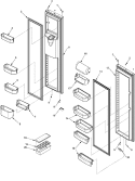 REF / FZ DOOR AND SHELF Diagram and Parts List for XRSS264BW PXRSS264BW1 Amana Refrigerator