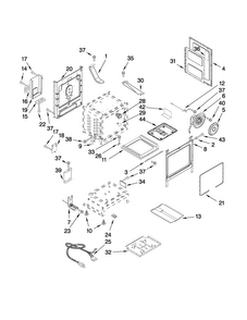 Chassis Parts Diagram and Parts List for JGR8875RDB1  Jenn-Air Range