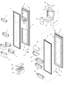 REF / FZ DOOR AND SHELF Diagram and Parts List for XRSS267BW PXRSS267BW1 Amana Refrigerator