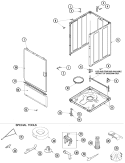 Part Location Diagram of 40035401CP Whirlpool PANEL, FRONT (BSQ)