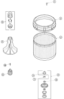 INNER TUB Diagram and Parts List for DLW330RAW  Amana Washer