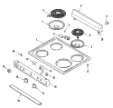 CONTROL PANEL / TOP ASSEMBLY Diagram and Parts List for AER1110BAH  Admiral Range
