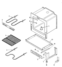 OVEN / BASE Diagram and Parts List for AER1110BAH  Admiral Range
