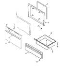 DOOR / DRAWER Diagram and Parts List for AER1110BAH  Admiral Range