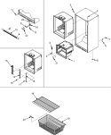 INTERIOR CABINET & FREEZER SHELVING Diagram and Parts List for CB22G6Q PCB22G600C0 Crosley Refrigerator