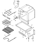 OVEN / BASE Diagram and Parts List for AER1450BAH  Admiral Range