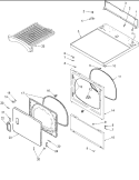 DOOR & FRONT, ACCESS & TOP PANELS Diagram and Parts List for ALE866SBW  Amana Dryer