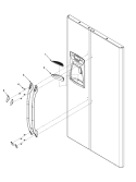 HANDLES AND TRIM (WHT) Diagram and Parts List for XRSR687BW PXRSR687BW0 Amana Refrigerator