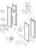 REF / FZ DOOR AND SHELF Diagram and Parts List for XRSR687BW PXRSR687BW0 Amana Refrigerator