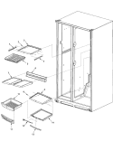 DELI AND REF SHELF Diagram and Parts List for XRSR687BW PXRSR687BW0 Amana Refrigerator