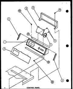 Control Panel Diagram and Parts List for LW3903L-P1122408WL  Amana Washer