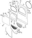 DOOR (SERIES 11) Diagram and Parts List for AYE2200AGW  Admiral Dryer