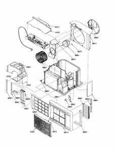 Motor-fan Diagram and Parts List for 10M12TA-P1214702R  Amana Air Conditioner